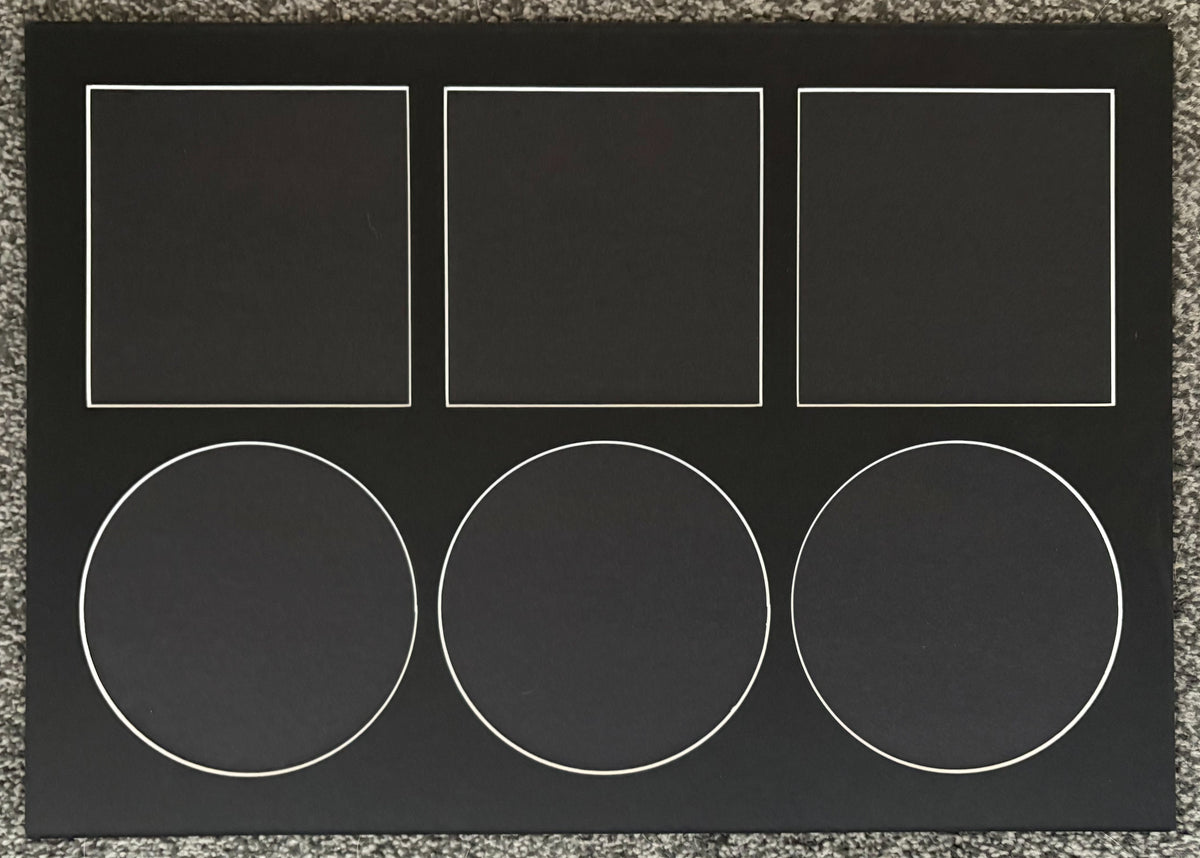 Triple CD Blank Mount | Create Your Own CD Display | Backboard Included For Easy Framing |