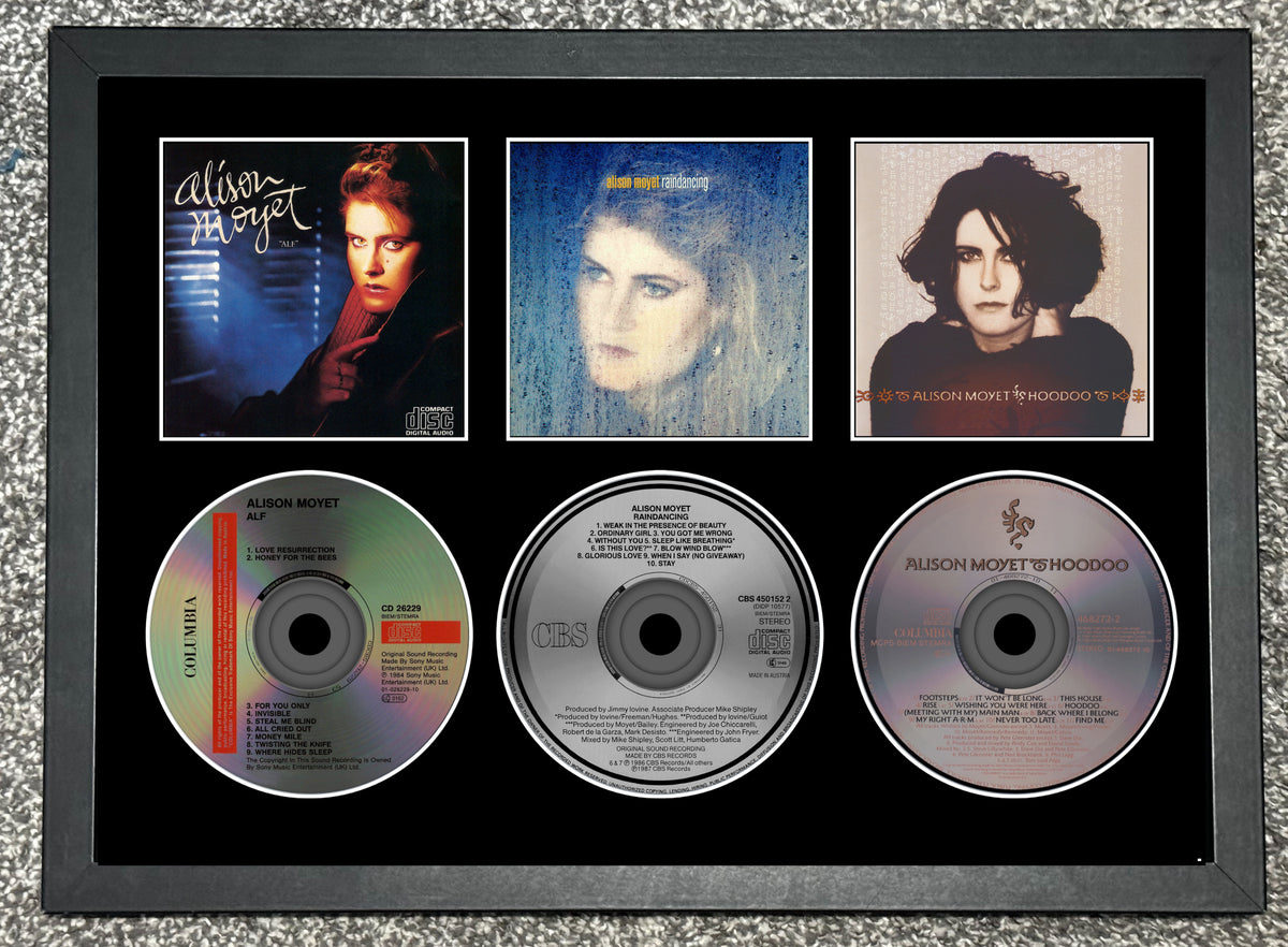 Alison Moyet | Alf | Raindancing | Hoodoo | Retro Triple CD Wall Display | Frame Not Included |