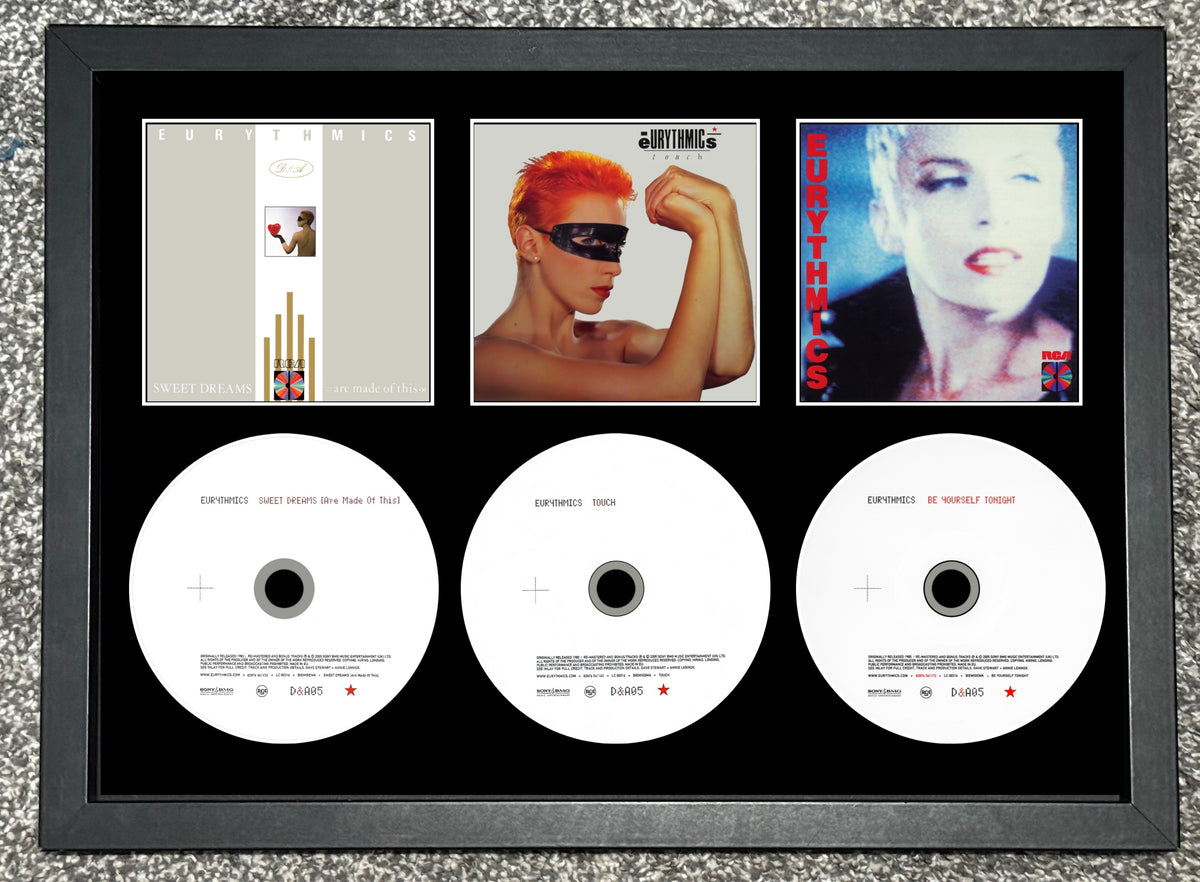 Eurythmics | Sweet Dreams (Are Made Of This) | Touch | Be Yourself Tonight | Retro Triple CD Wall Display | Frame Not Included |