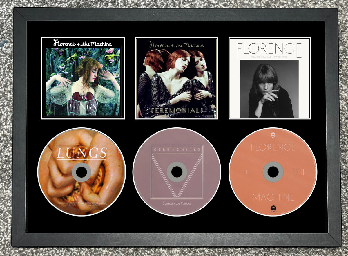 Florence & The Machine | Lungs | Ceremonials | How Big, How Blue, How Beautiful | Retro Triple CD Wall Display | Frame Not Included |