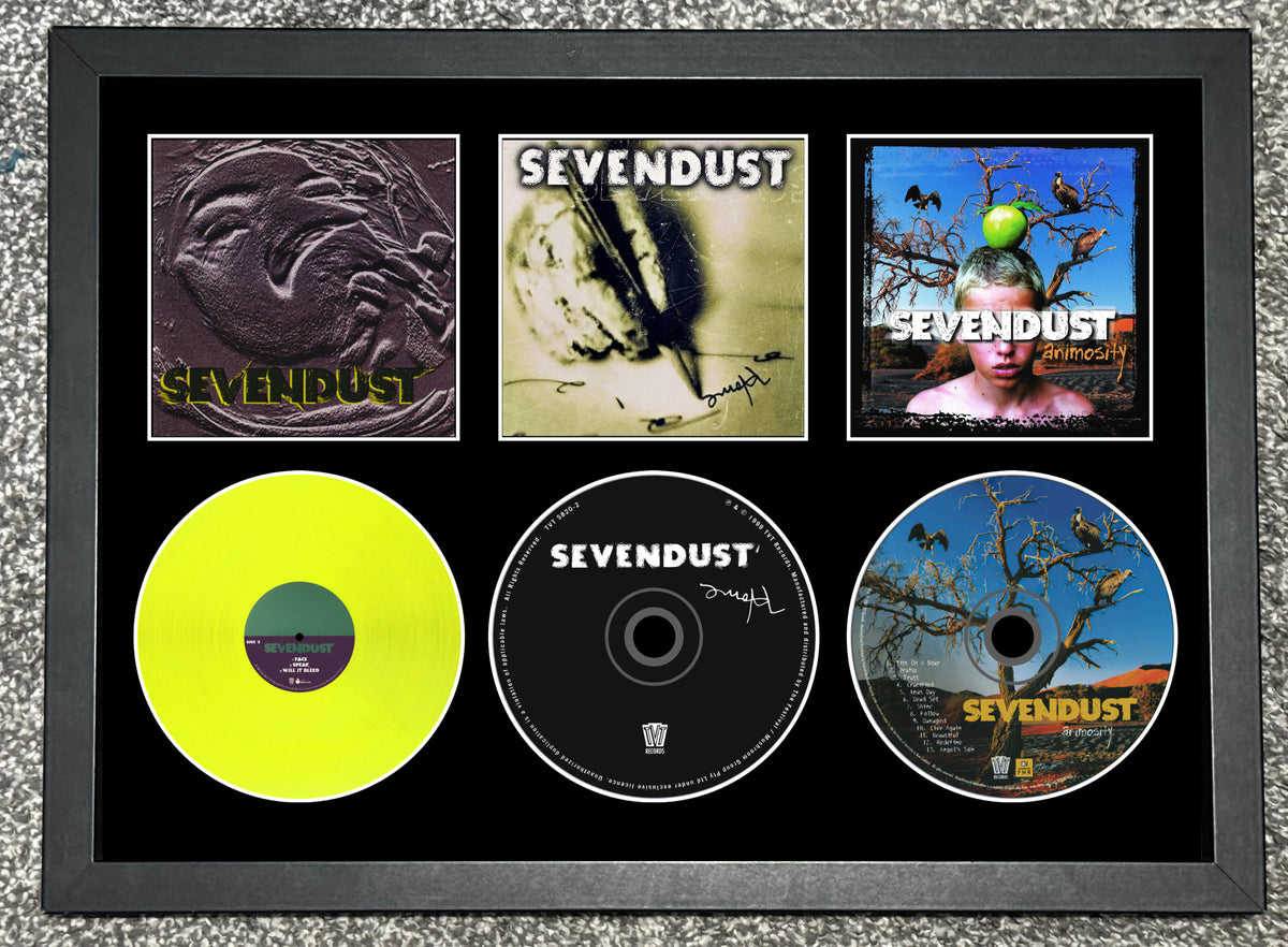 Sevendust | Sevendust | Home | Animosity | Triple Retro Mounted CD Wall Display | Frame Not Included |