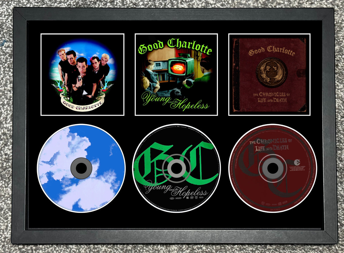 Good Charlotte | Good Charlotte | The Young & The Hopeless | The Chronicles of Life... | Retro Triple CD Wall Display | Frame Not Included |