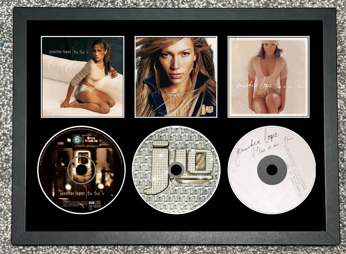 Jennifer Lopez | On The 6 | J.Lo | This Is Me...Then | Triple Retro Mounted CD Wall Display | Frame Not Included |