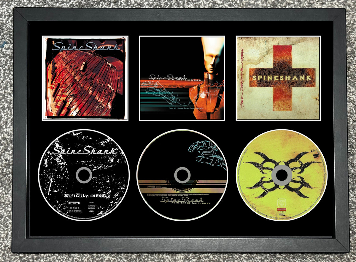 Spineshank | Strictly Diesel | The Height Of Callousness | Self Destructive Pattern | Retro Triple CD Wall Display | Frame Not Included |