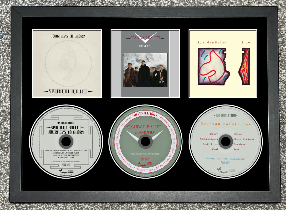 Spandau Ballet | Journeys to Glory | Diamond | True | Triple Retro Mounted CD Wall Display | Frame Not Included |