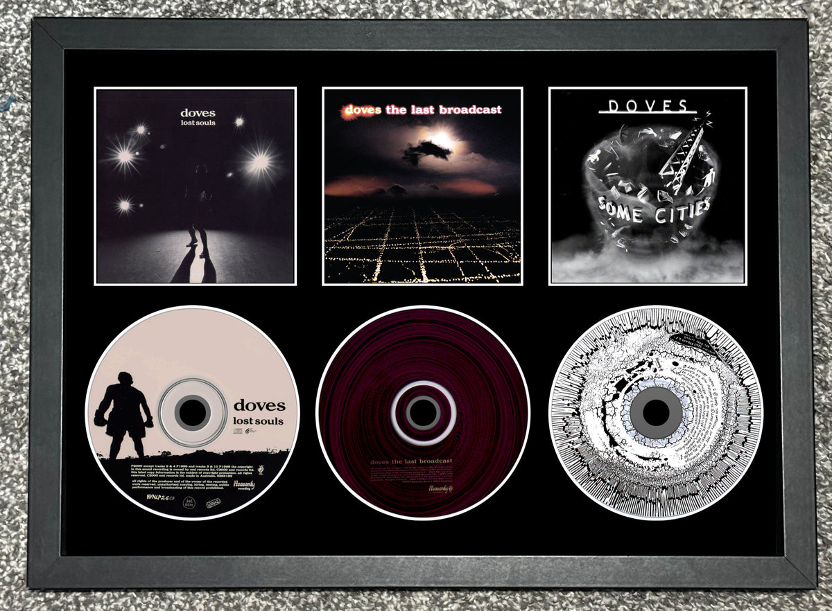 The Doves | Lost Souls | The Last Broadcast | Some Cities | Retro Triple CD Wall Display | Frame Not Included |