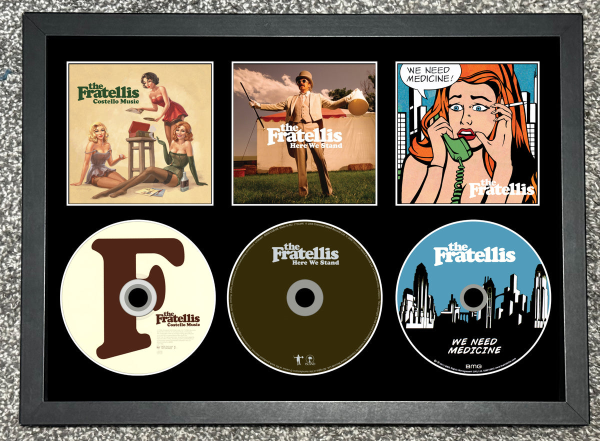 The Fratellis | Costello Music | Here We Stand | We Need Medicine | Retro Triple CD Wall Display | Frame Not Included |