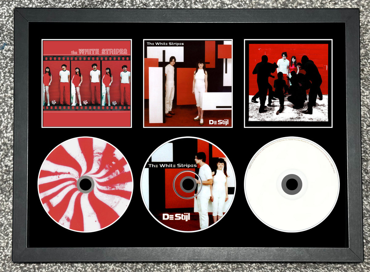 The White Stripes | The White Stripes | De Stijl | White Blood Cells | Retro Triple CD Wall Display | Frame Not Included |