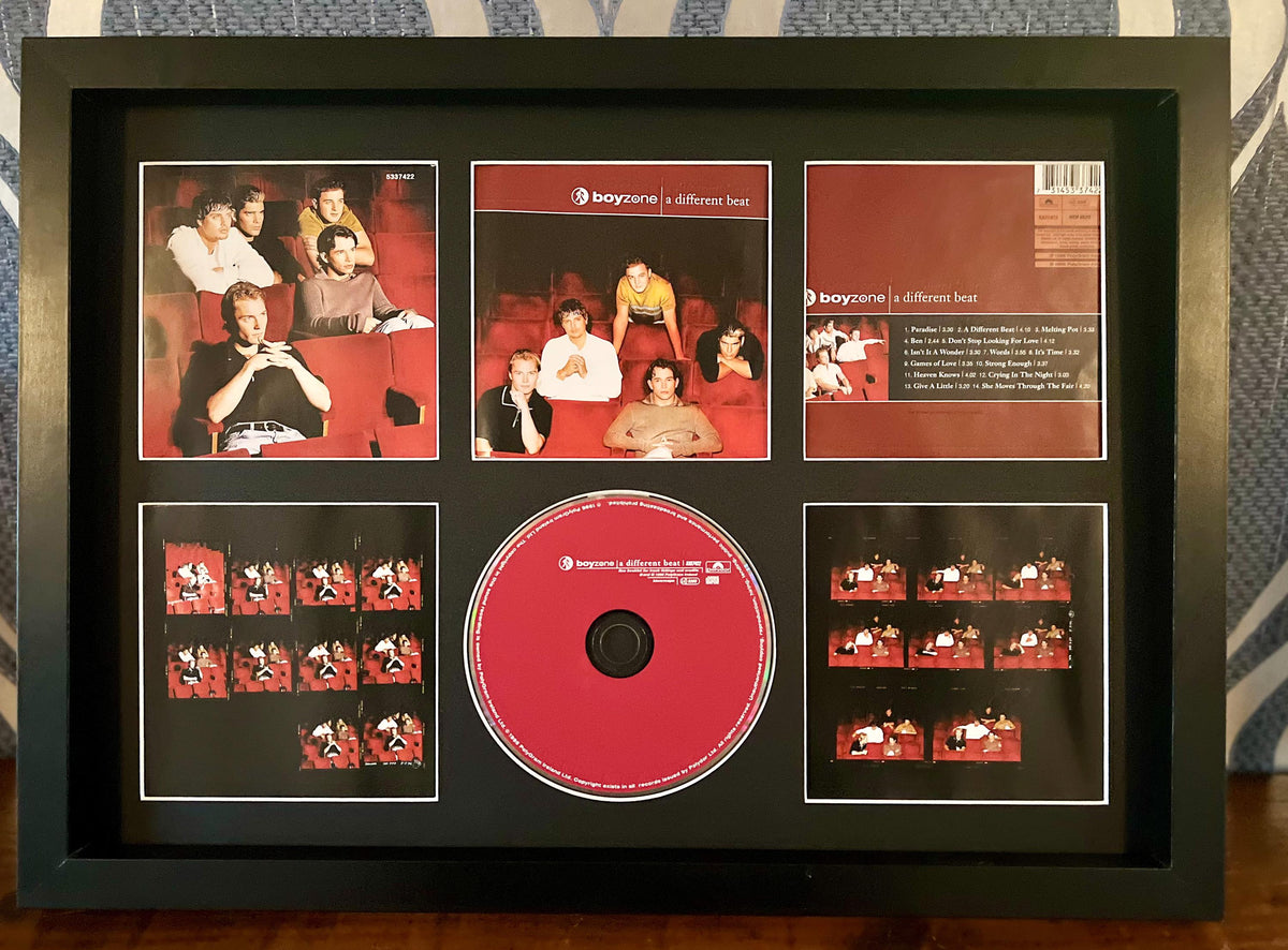 Boyzone | A Different Beat | Retro Mounted CD Wall Display | Frame Not Included |