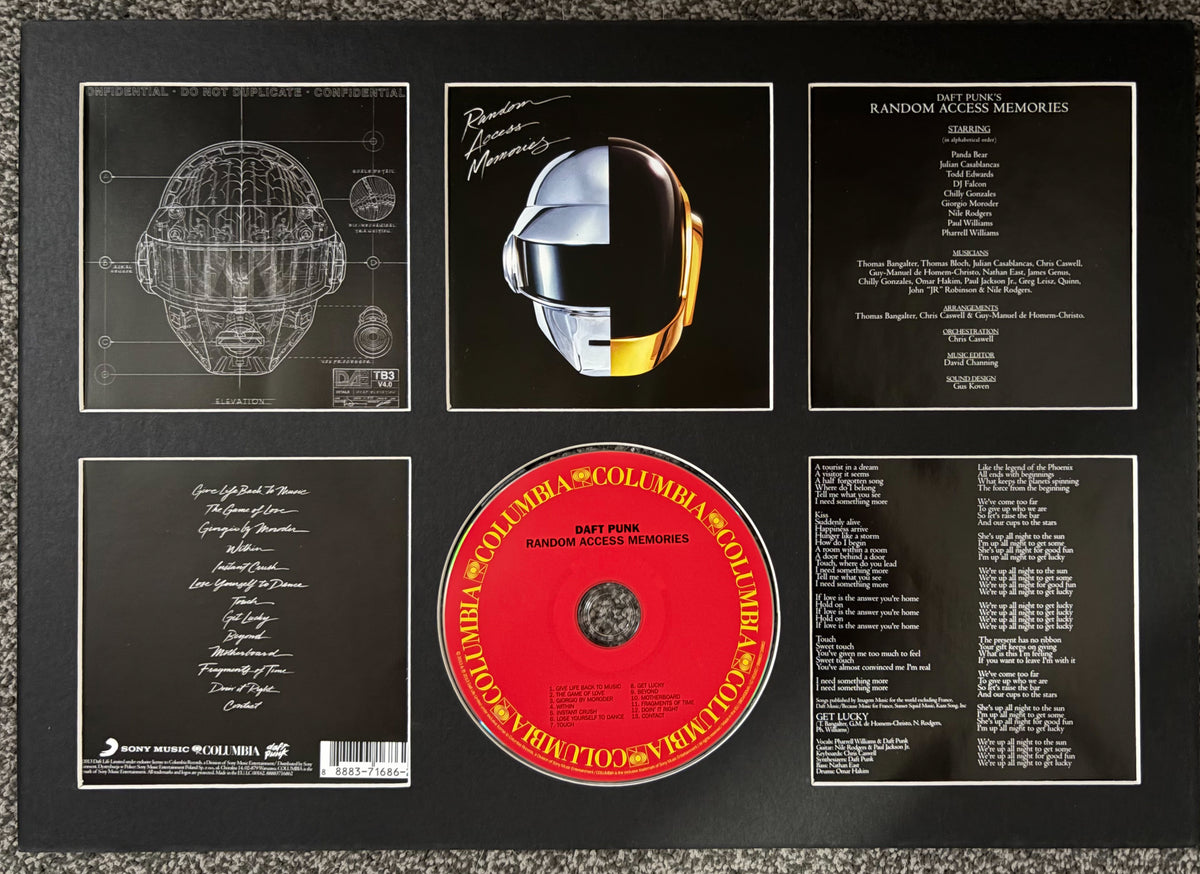 Daft Punk | Random Access Memories | Retro Mounted CD Wall Display | Frame Not Included |