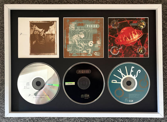 The Pixies | Surfer Rosa | Doolittle | Bossanova | Triple Retro Mounted CD Wall Display | Frame Not Included |