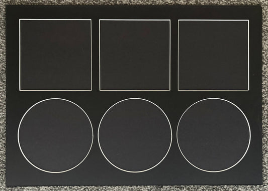 Triple CD Blank Mount | Create Your Own CD Display | Backboard Included For Easy Framing |