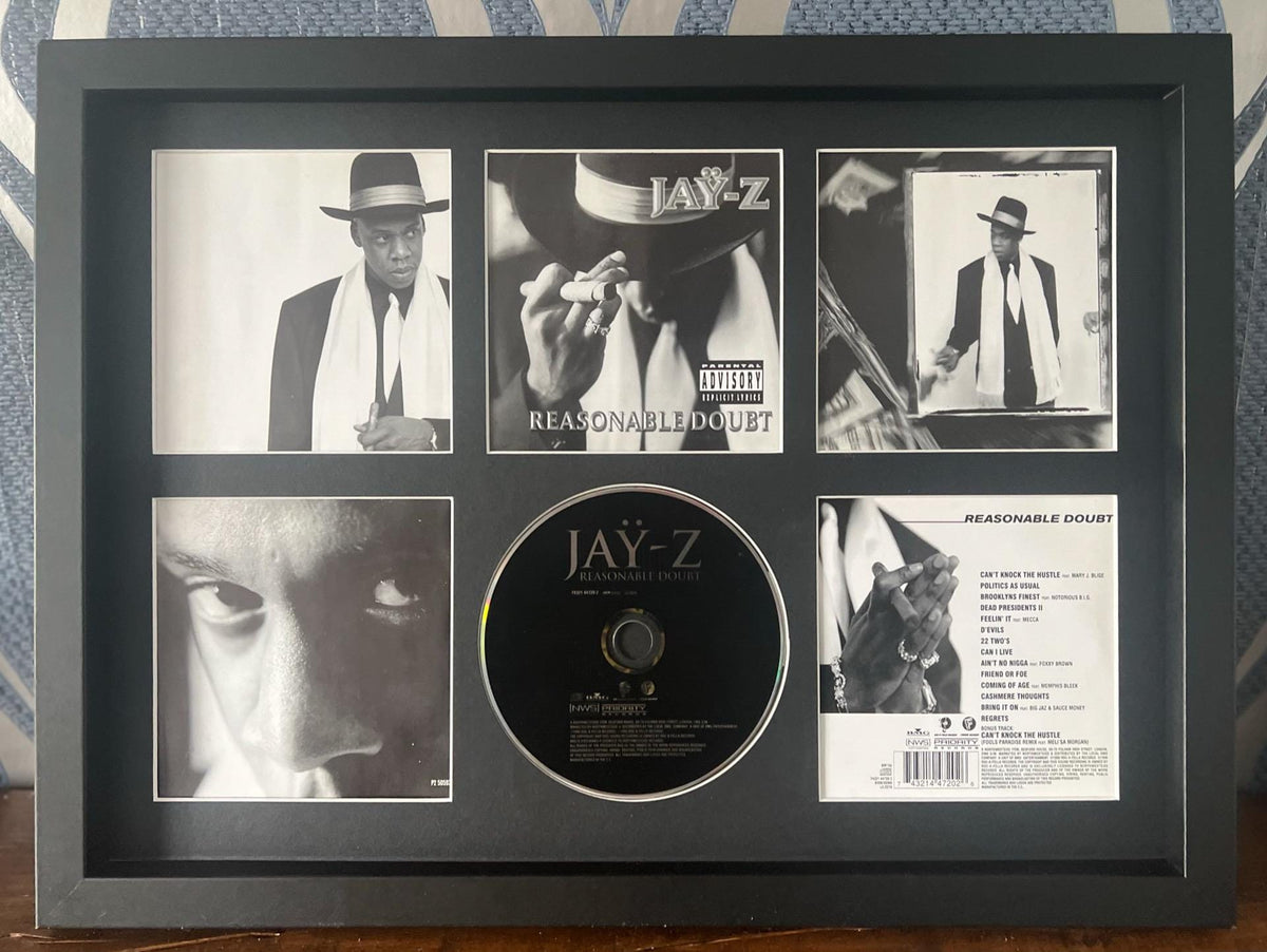 Jay Z | Reasonable Doubt | Retro Mounted CD Wall Display | Frame Not Included |