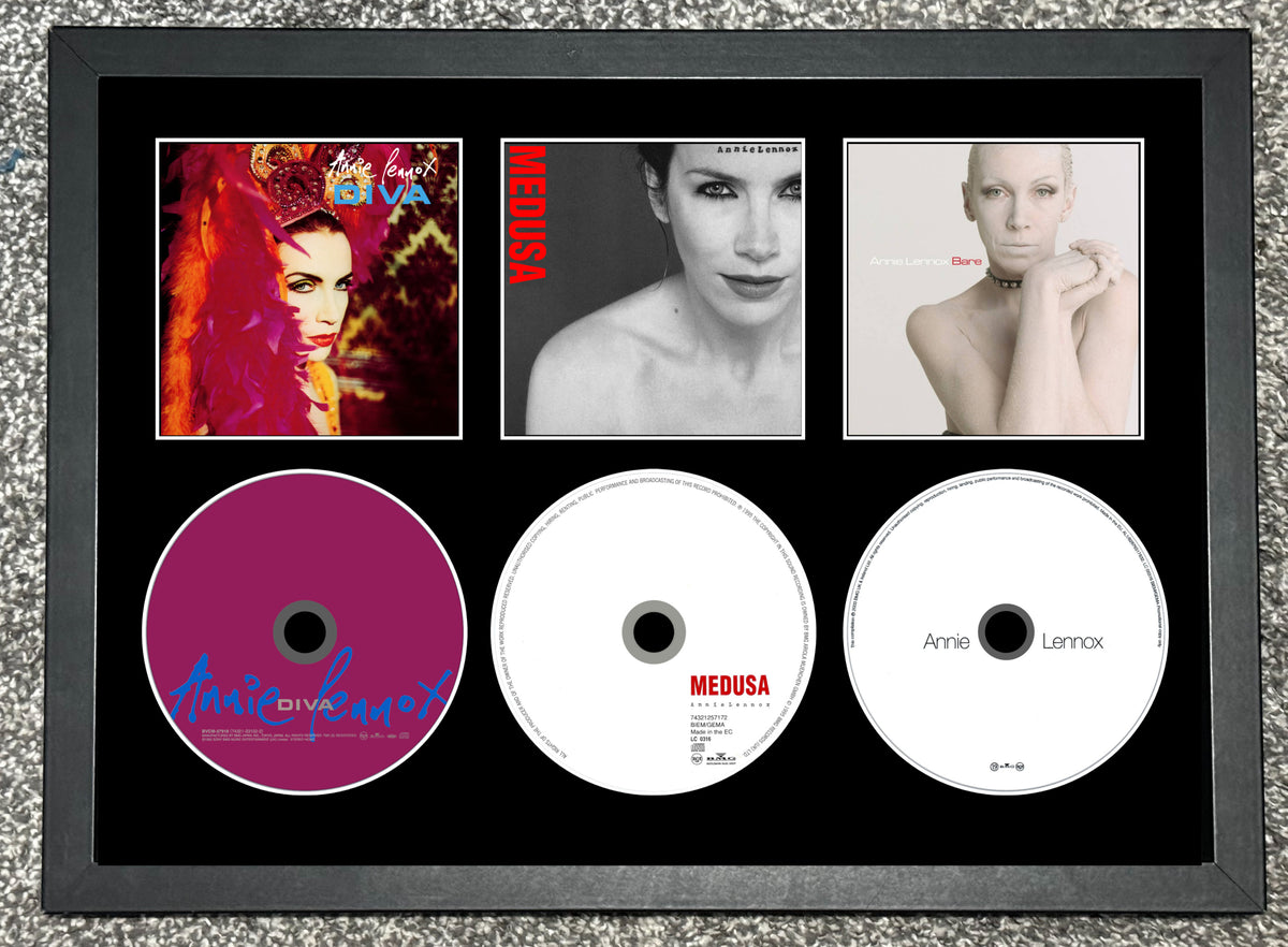 Annie Lennox | Diva | Medusa | Bare | Retro Triple CD Wall Display | Frame Not Included |
