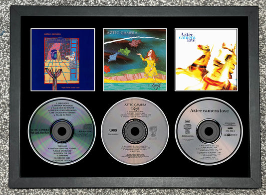 Aztec Camera | High Land, Hard Rain | Knife | Love | Retro Triple CD Wall Display | Frame Not Included |