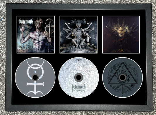 Behemeoth | Demigod | The Apostasy | The Satanist | Retro Triple CD Wall Display | Frame Not Included |