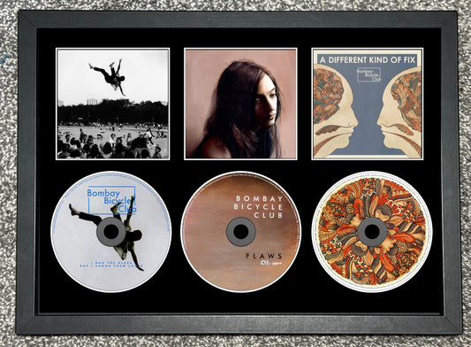 Bombay Bicycle Club | I Had The Blues | Flaw | A Different Kind of Fix | Retro Triple CD Wall Display | Frame Not Included |