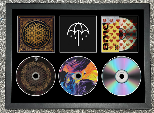 Bring Me The Horizon | Sempiternal | That's The Spirit | Amo | Retro Triple CD Wall Display | Frame Not Included |