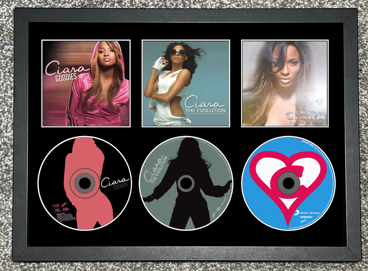 Ciara | Goodies | Ciara : The Evolution | Fantasy Ride | Retro Triple CD Wall Display | Frame Not Included |