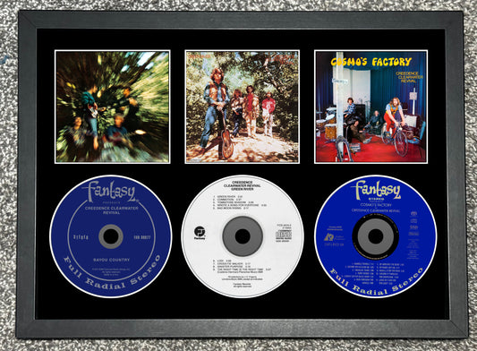 Creedence Clearwater Revival | Bayou Country | Green River | Cosmo's Factory | Retro Triple CD Wall Display | Frame Not Included |