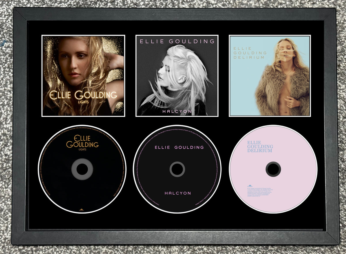 Ellie Goulding | Lights | Halcyon | Delirium | Retro Triple CD Wall Display | Frame Not Included |