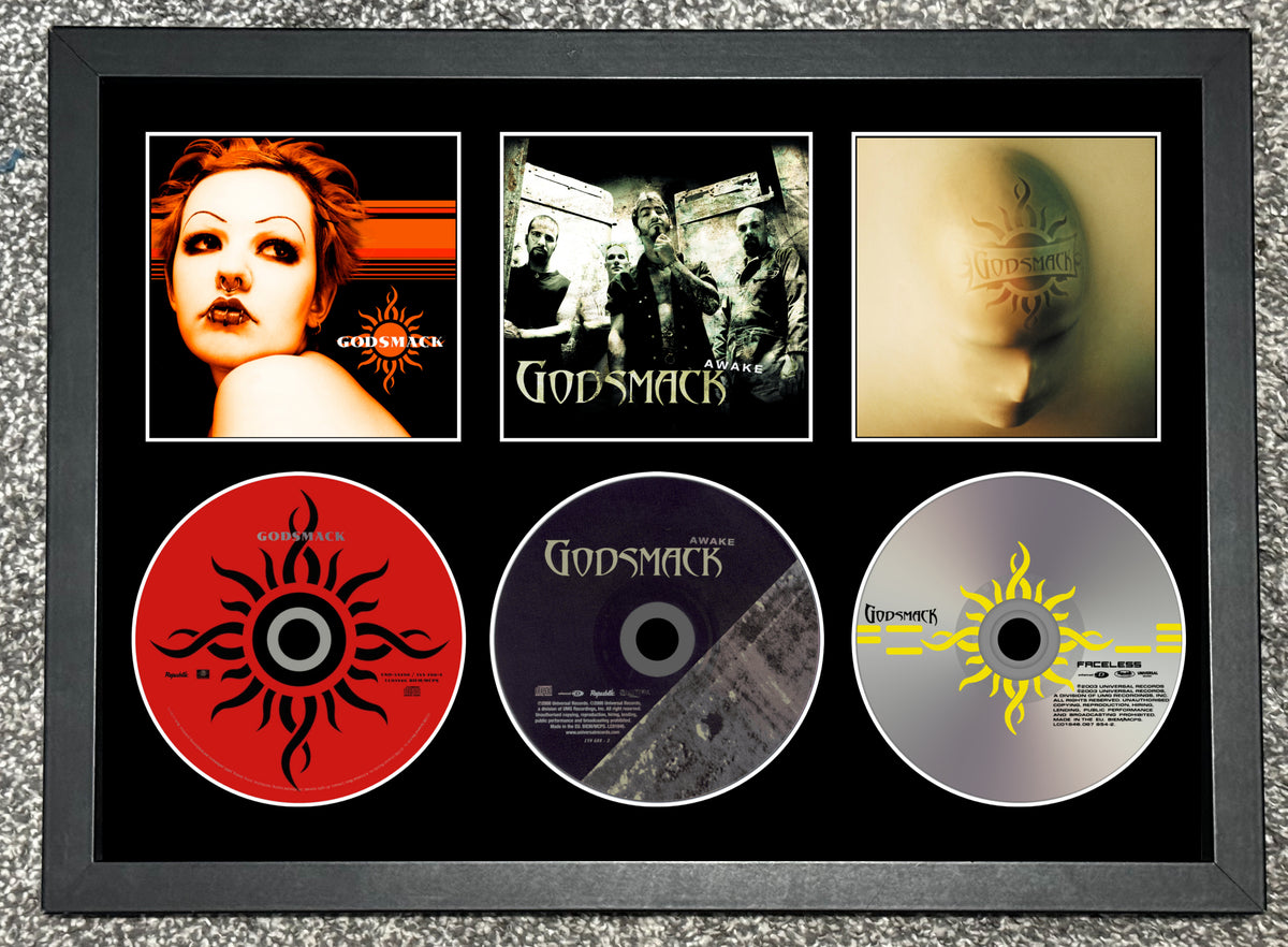 Godsmack | Godsmack | Awake | Faceless | Retro Triple CD Wall Display | Frame Not Included |