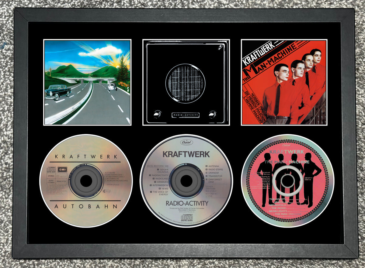 Kraftwerk | Autobahn | Radio-Activity | The Man-Machine | Retro Triple CD Wall Display | Frame Not Included |