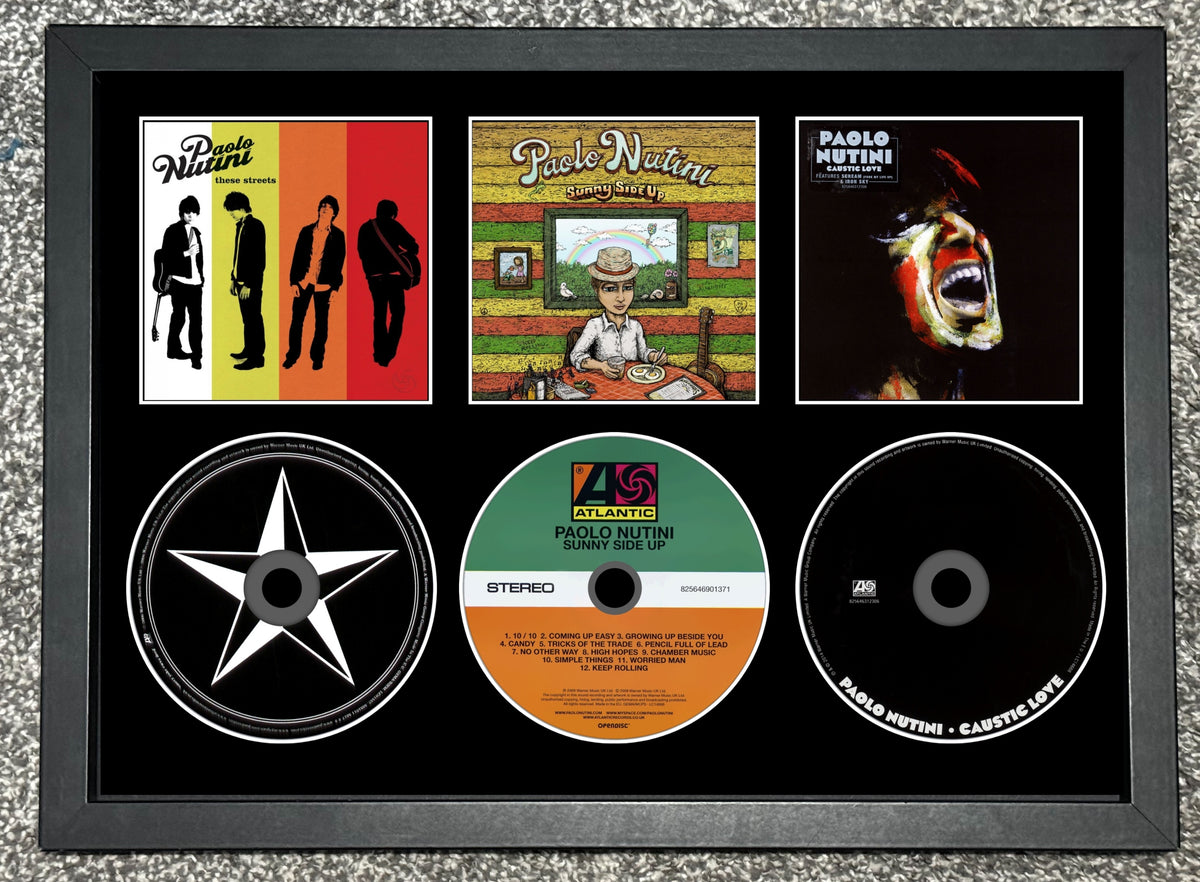 Paolo Nutini | These Streets | Sunny Side Up | Caustic Love | Retro Triple CD Wall Display | Frame Not Included |