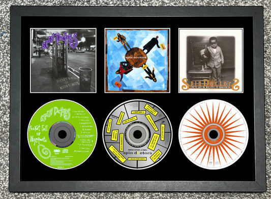 Spin Doctors | Pocket Full of Kryptonite | Turn It Upside Down | You've Got... | Retro Triple Mounted CD Wall Display | Frame Not Included |