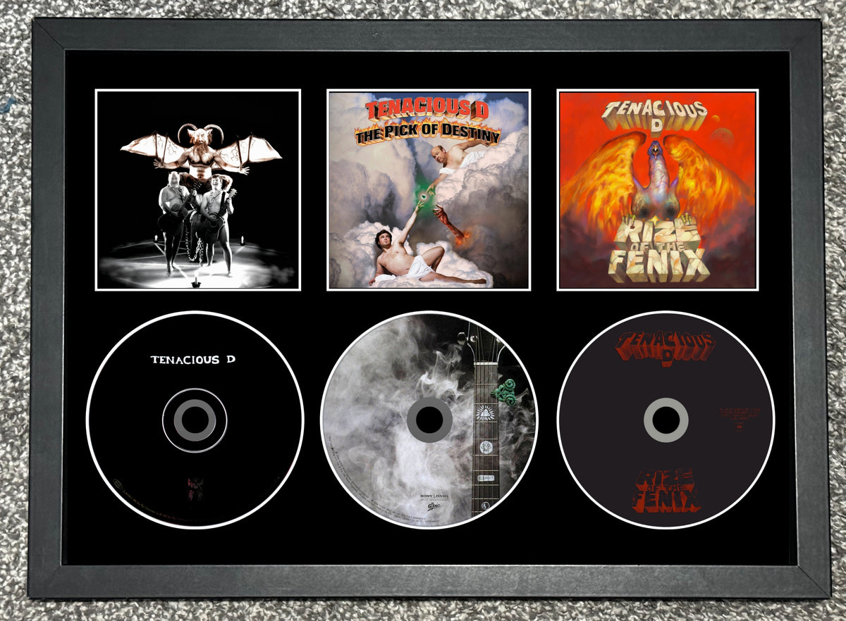 Tenacious D | Tenacious D | The Pick Of Destiny | Rize Of The Fenix | Triple Retro Mounted CD Wall Display | Frame Not Included |