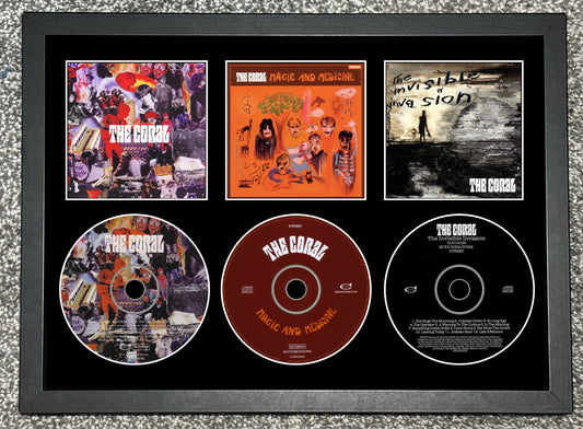 The Coral | The Coral | Magic & Medicine | The Invisible Invasion | Retro Triple CD Wall Display | Frame Not Included |