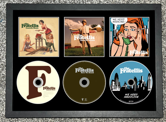 The Fratellis | Costello Music | Here We Stand | We Need Medicine | Retro Triple CD Wall Display | Frame Not Included |