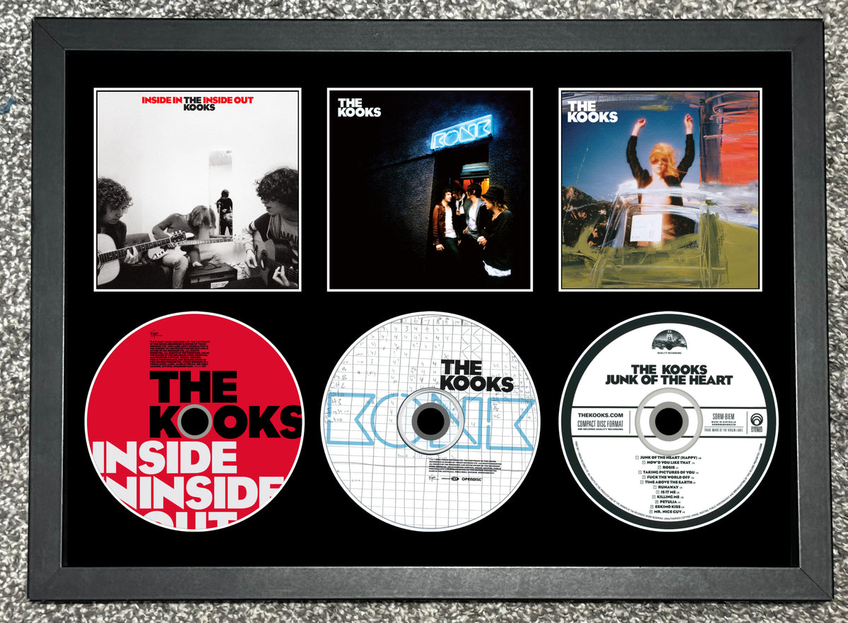 The Kooks | Inside In/Inside Out | Konk | Junk Of The Heart | Retro Triple CD Wall Display | Frame Not Included |