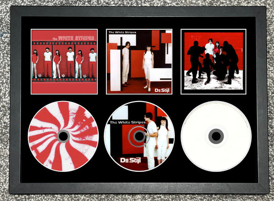 The White Stripes | The White Stripes | De Stijl | White Blood Cells | Retro Triple CD Wall Display | Frame Not Included |