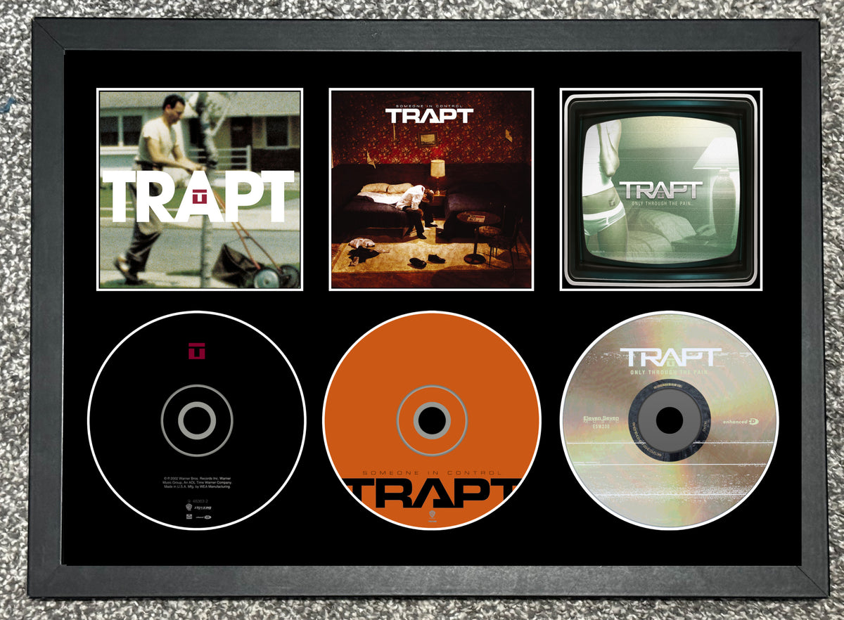 Trapt | Trapt | Someone In Control | Only Through The Pain | Triple Retro Mounted CD Wall Display | Frame Not Included |